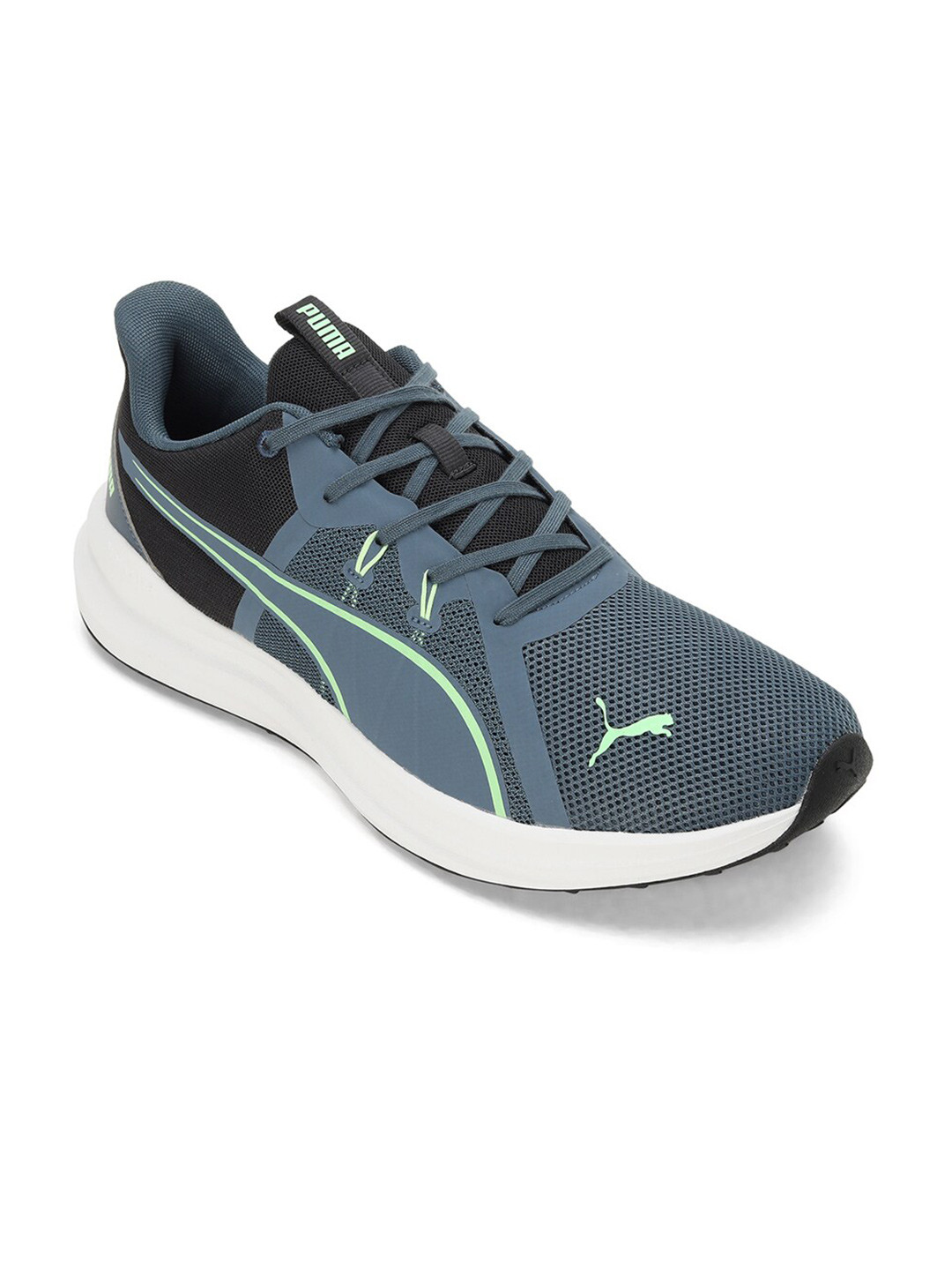 

Puma Men Exotine Textured Leather Running Shoes, Grey