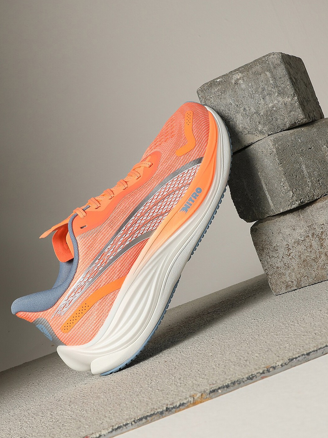 

Puma Men Velocity NITRO 3 Textured Running Shoes, Orange