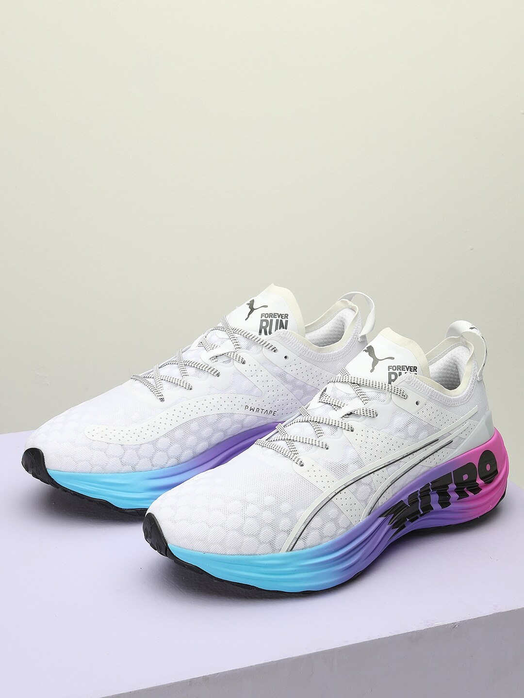 

Puma Men Forever Run NITRO Sunset Running Shoes, White