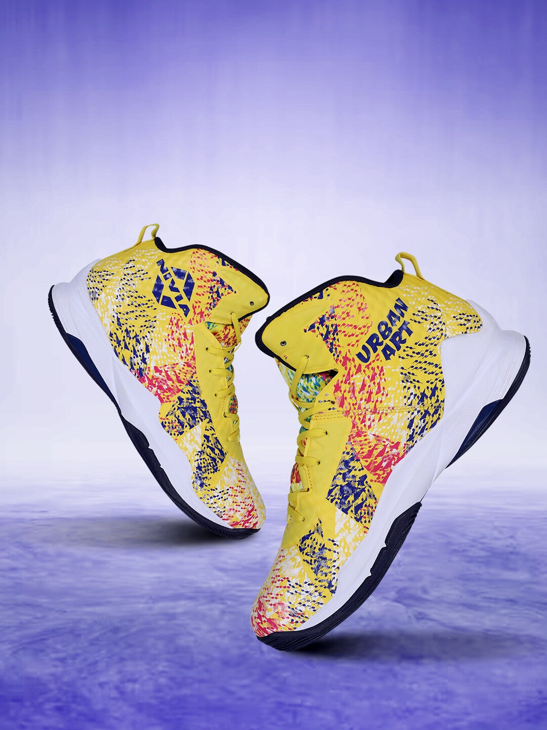 

NIVIA Men Urban Art Basketball Shoes, Yellow