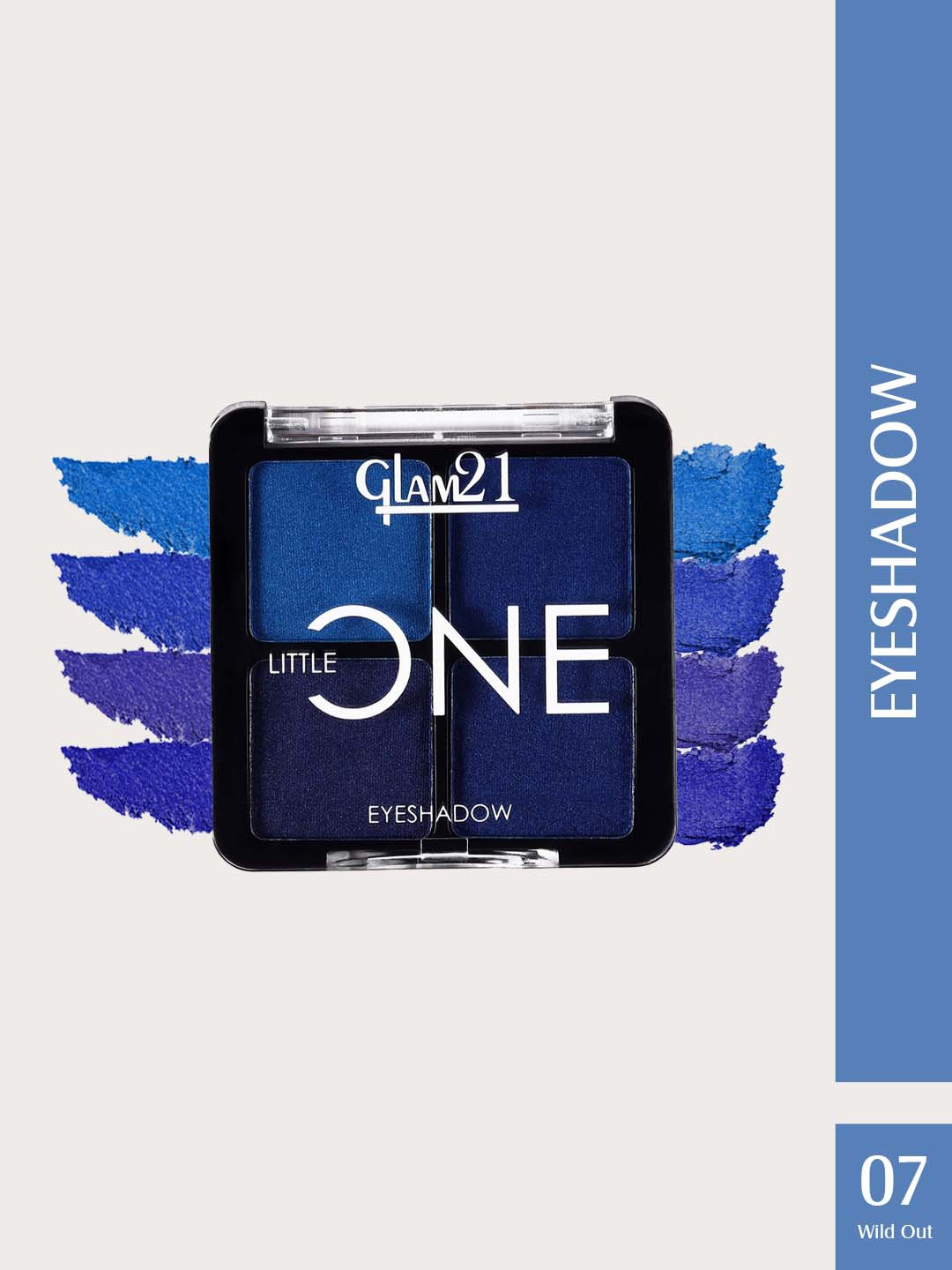 

GLAM21 Little One 4-In-1 Long Lasting Eyeshadow Palette - 3.5g - Wild Out 07, Navy blue