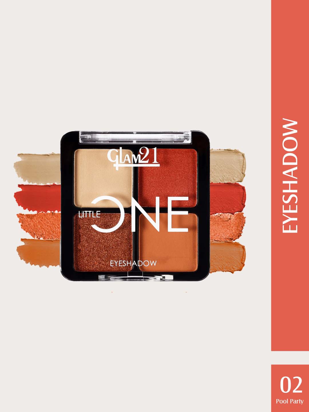 

GLAM21 Little One 4-In-1 Long Lasting Eyeshadow Palette - 3.5g - Pool Party 02, Bronze