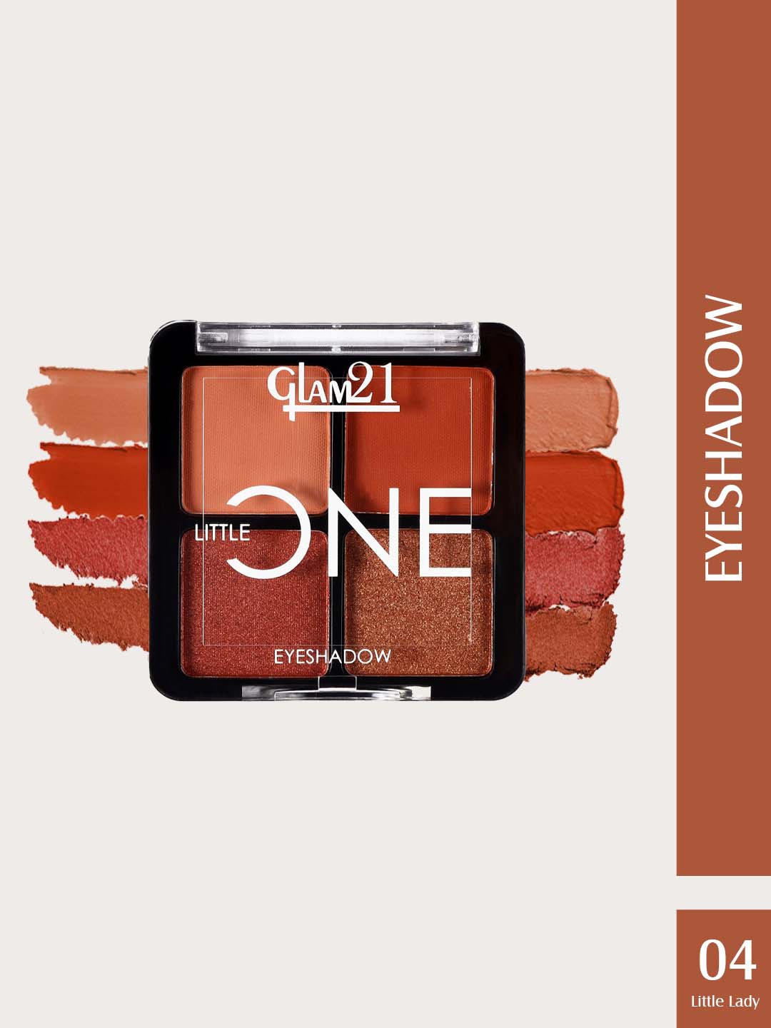 

GLAM21 Little One 4-In-1 Long Lasting Eyeshadow Palette - 3.5g - Little Lady 04, Orange