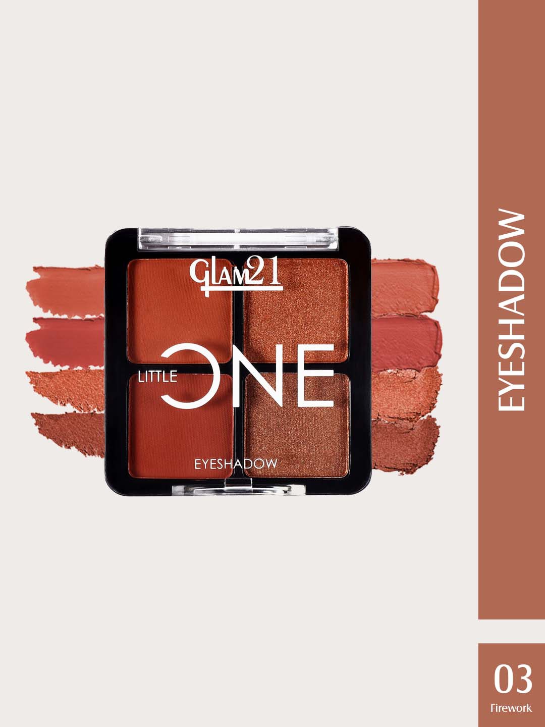 

GLAM21 Little One 4-In-1 Long Lasting Eyeshadow Palette - 3.5g - Firework 03, Bronze