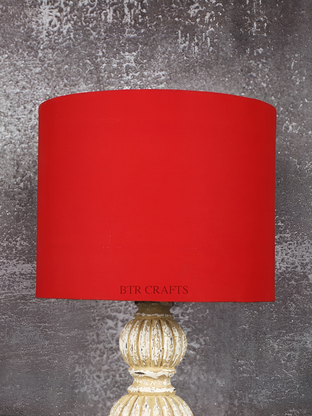 

BTR CRAFTS Red Cotton Contemporary Spherical Table Lamp