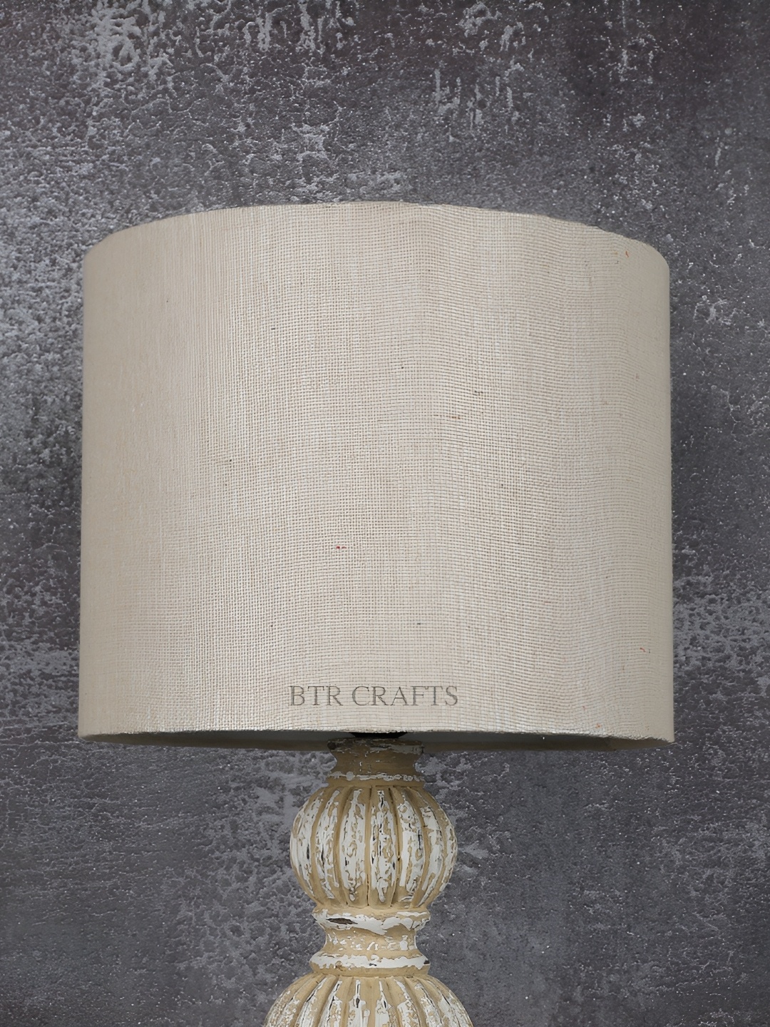

BTR CRAFTS Khaki Cotton Traditional Spherical Table Lamp