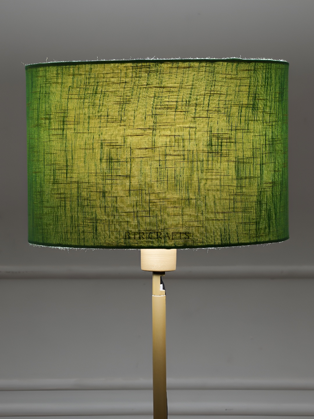 

BTR CRAFTS Green Textured Cotton Traditional Spherical Table Lamp