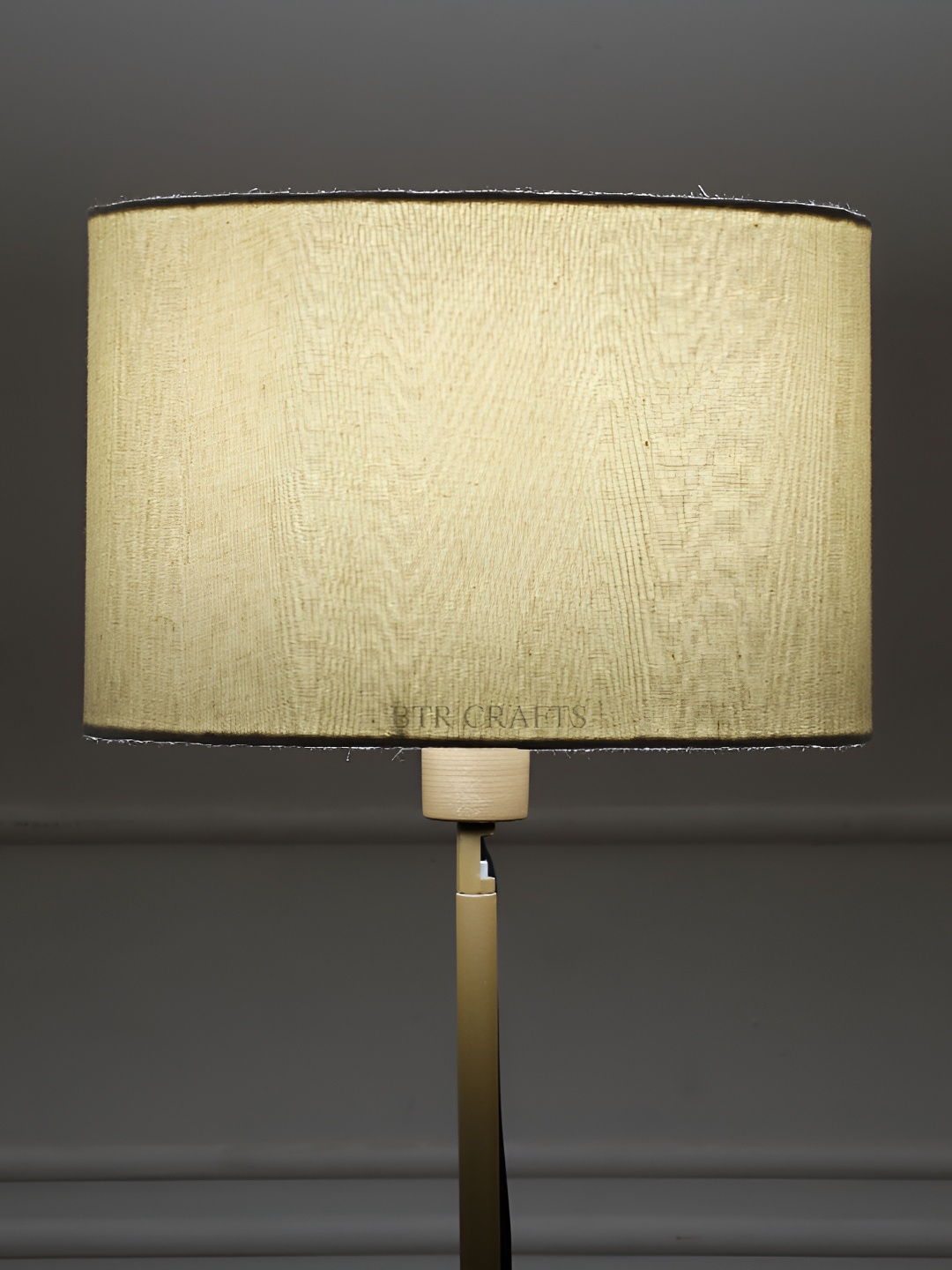 

BTR CRAFTS Off White Cotton Cylinder Traditional Table Lamps