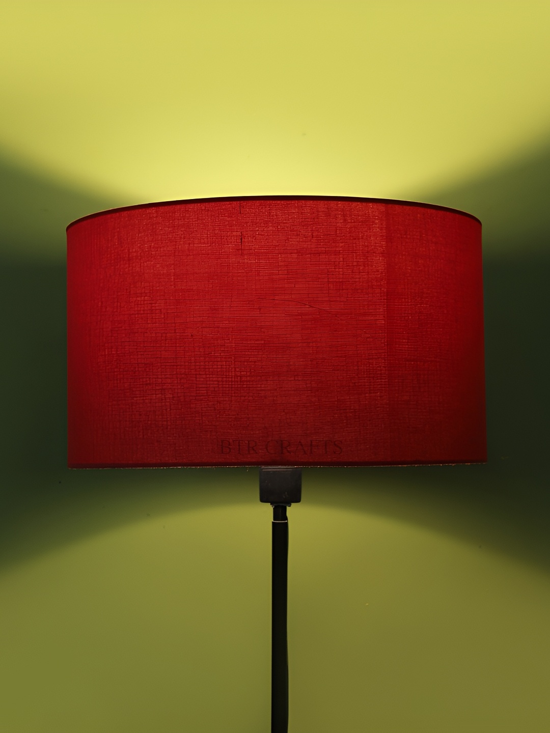 

BTR CRAFTS Red Textured Cotton Drum Lamp Shade