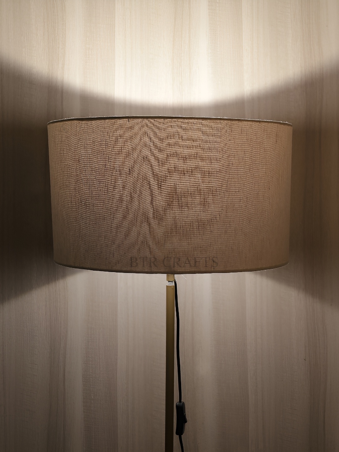 

BTR CRAFTS Off White Textured Cotton Drum Lamp Shade