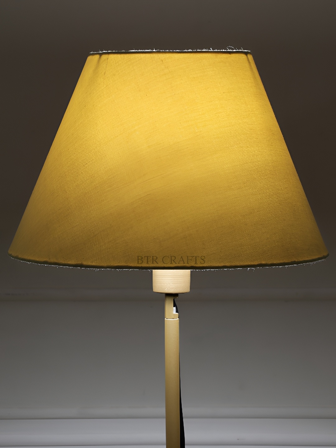 

BTR CRAFTS Yellow Textured Cotton Conical Lamp Shade
