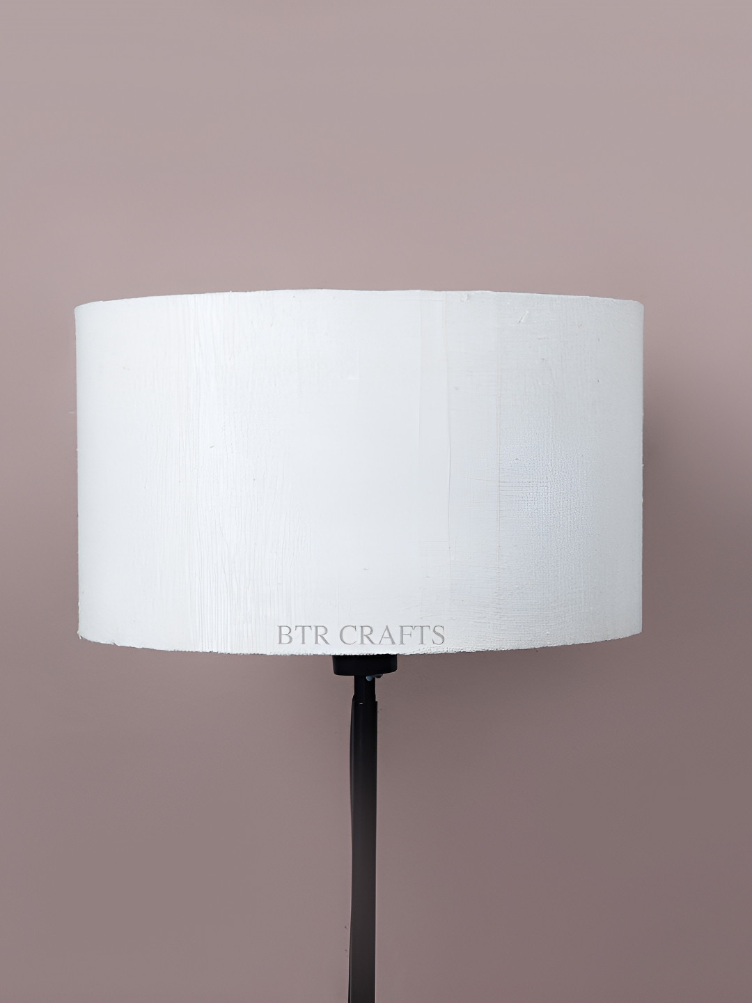 

BTR CRAFTS Off White Textured Cotton Drum Lamp Shade