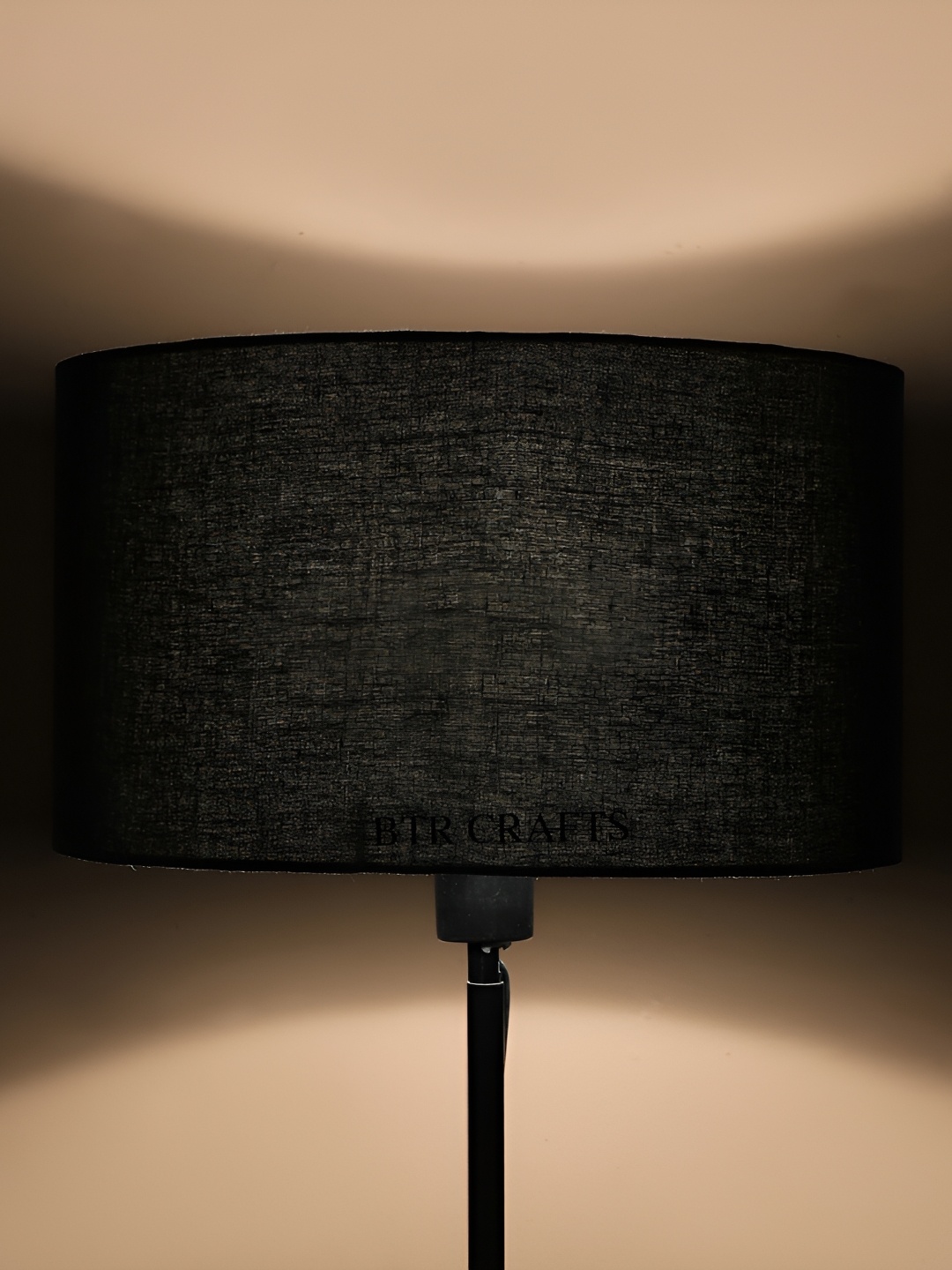 

BTR CRAFTS Black Textured Cotton Drum Lamp Shade