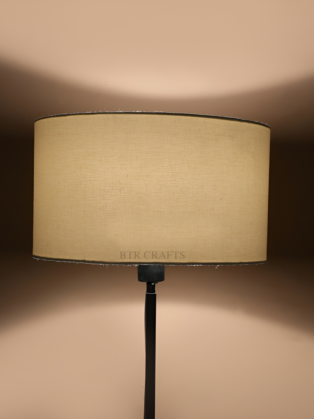 

BTR CRAFTS Cream Textured Cylindrical Shaped Contemporary Lamp Shade