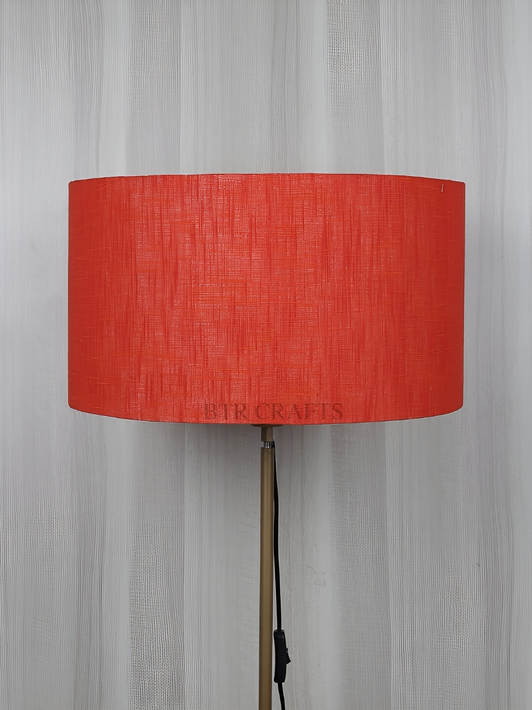 

BTR CRAFTS Red Textured Cylindrical Shaped Contemporary Lamp Shade