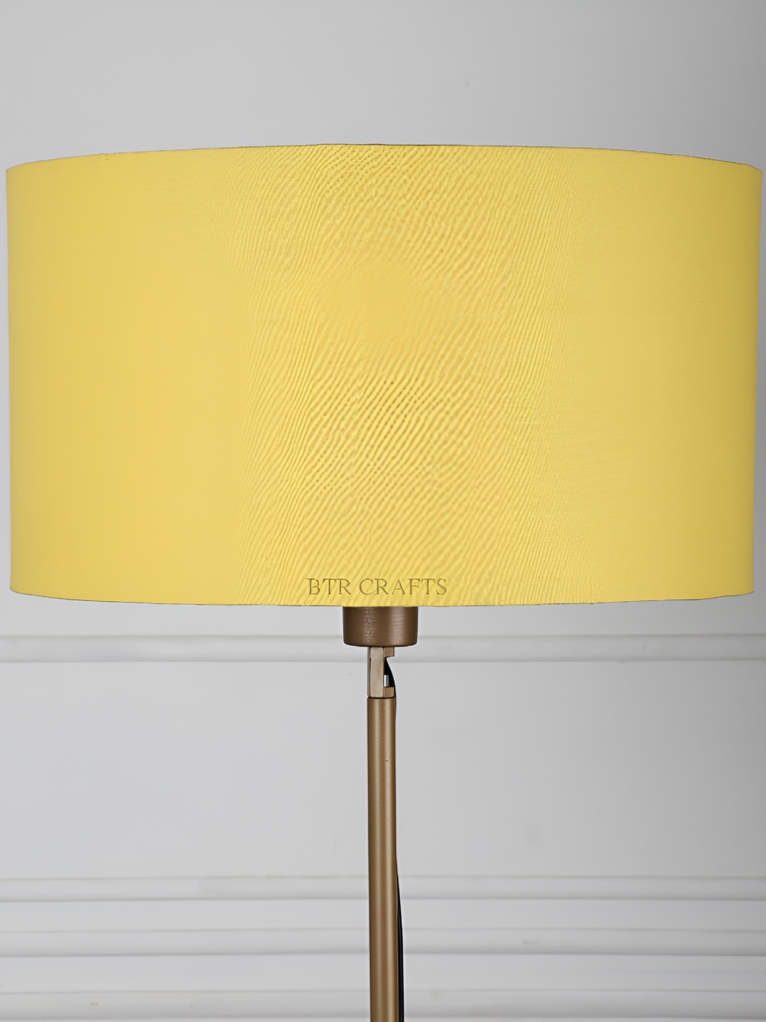 

BTR CRAFTS Yellow Textured Cylindrical Shaped Contemporary Lamp Shade