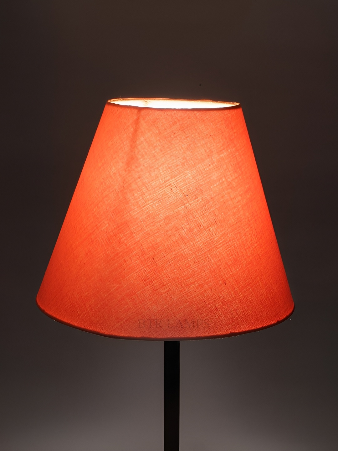 

BTR CRAFTS Orange Cotton Traditional Frustum Shaped Table Lamp