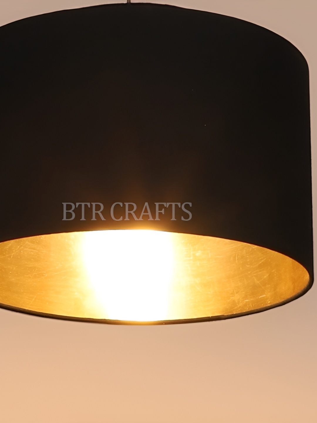 

BTR CRAFTS Black Textured Cylindrical Shaped Contemporary Lamp Shade
