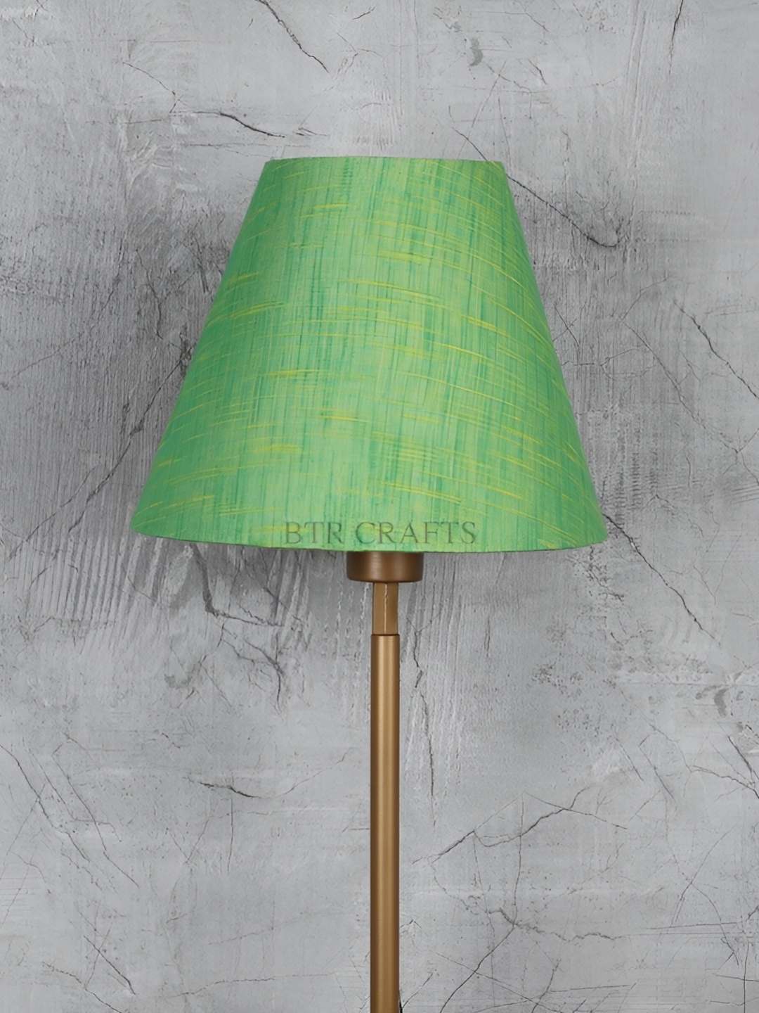 

BTR CRAFTS Green Cotton Traditional Frustum Shaped Table Lamp