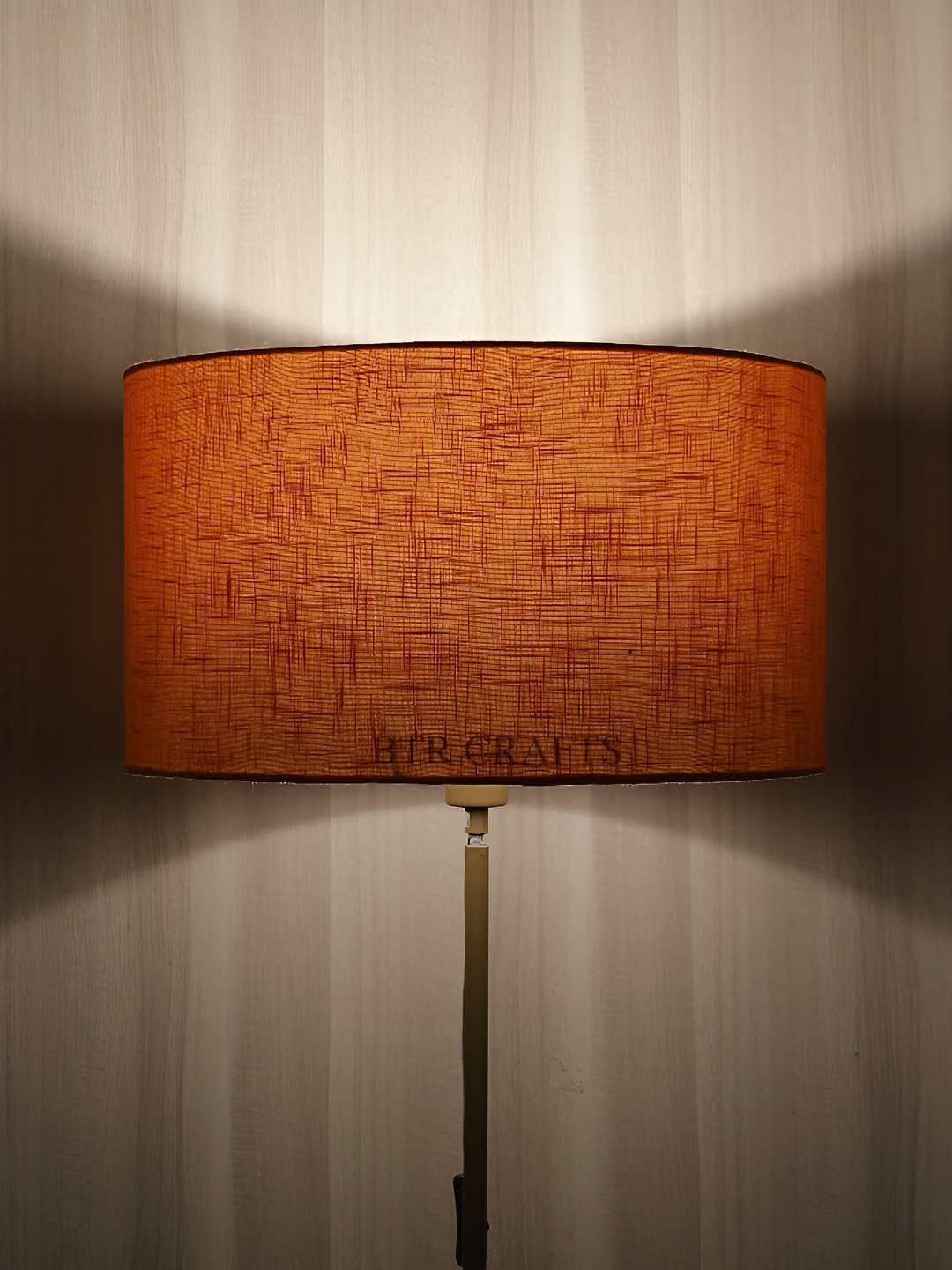 

BTR CRAFTS Orange Textured Cylindrical Shaped Contemporary Lamp Shade