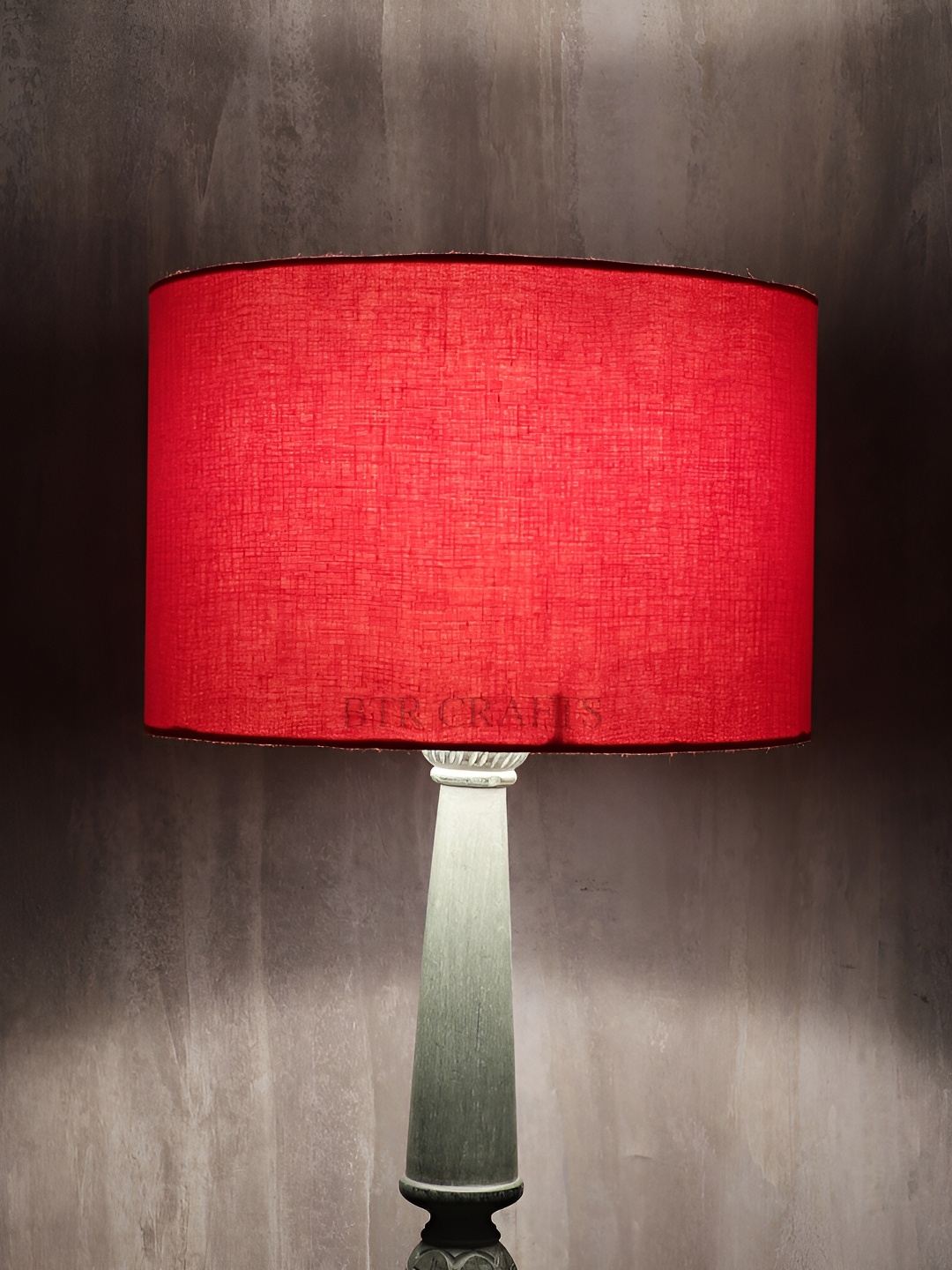 

BTR CRAFTS Red Cotton Traditional Spherical Table Lamp