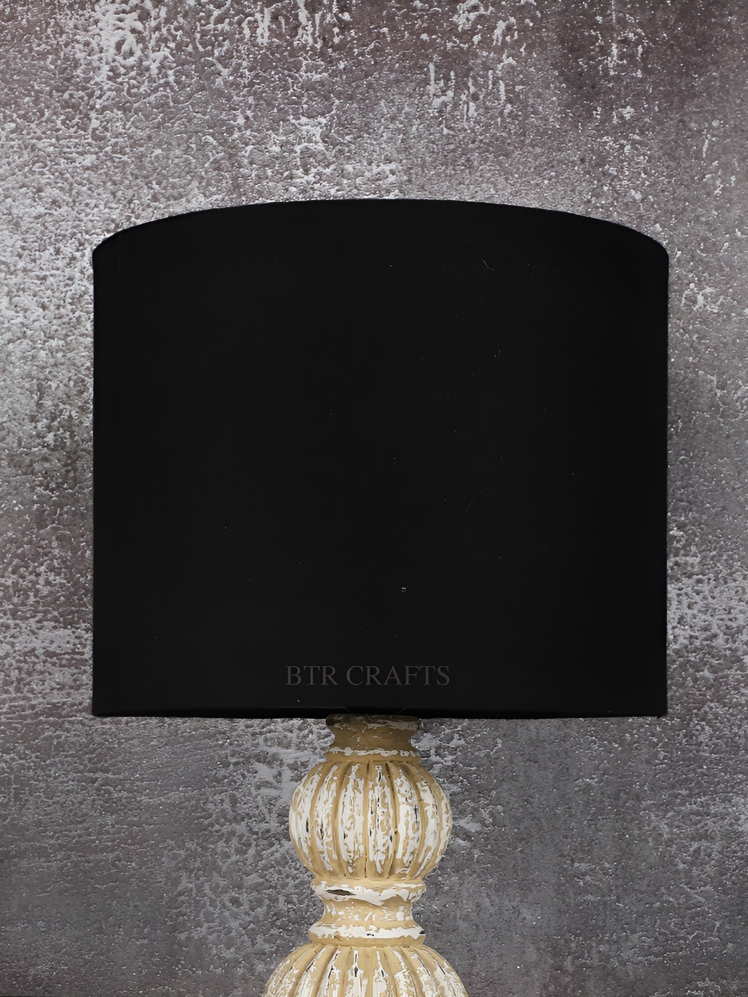 

BTR CRAFTS Black Cotton Traditional Cylinder Table Lamp