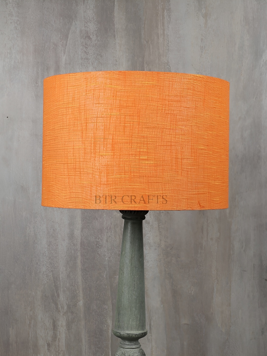 

BTR CRAFTS Orange Cotton Cylinder Shaped Table Lamp