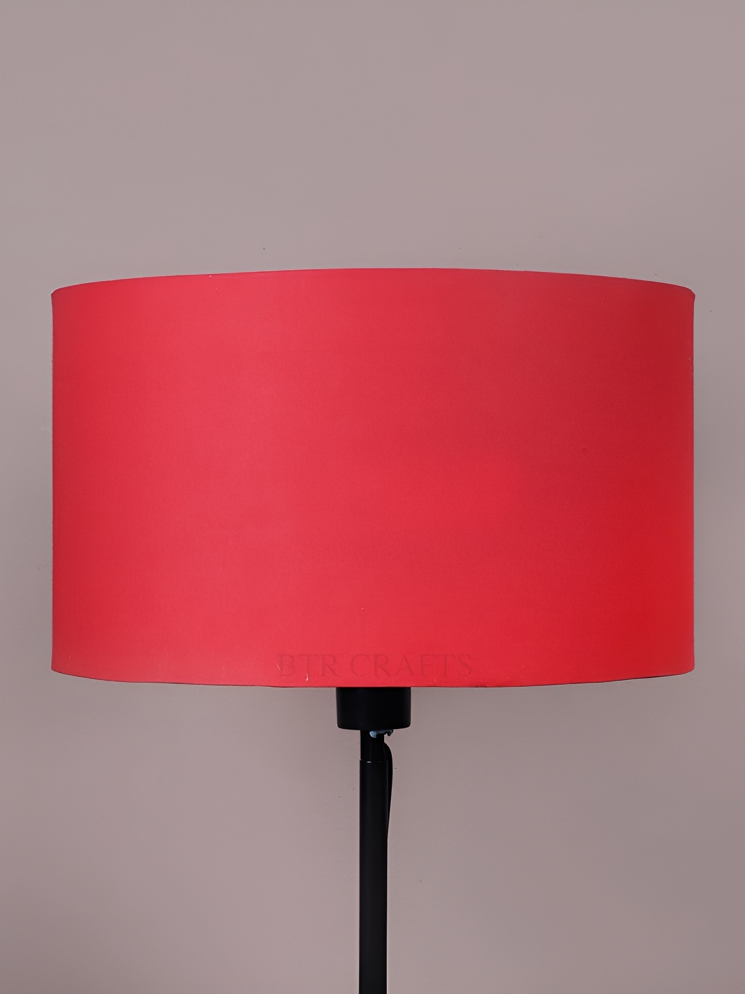 

BTR CRAFTS Red Textured Drum Floor Lamp