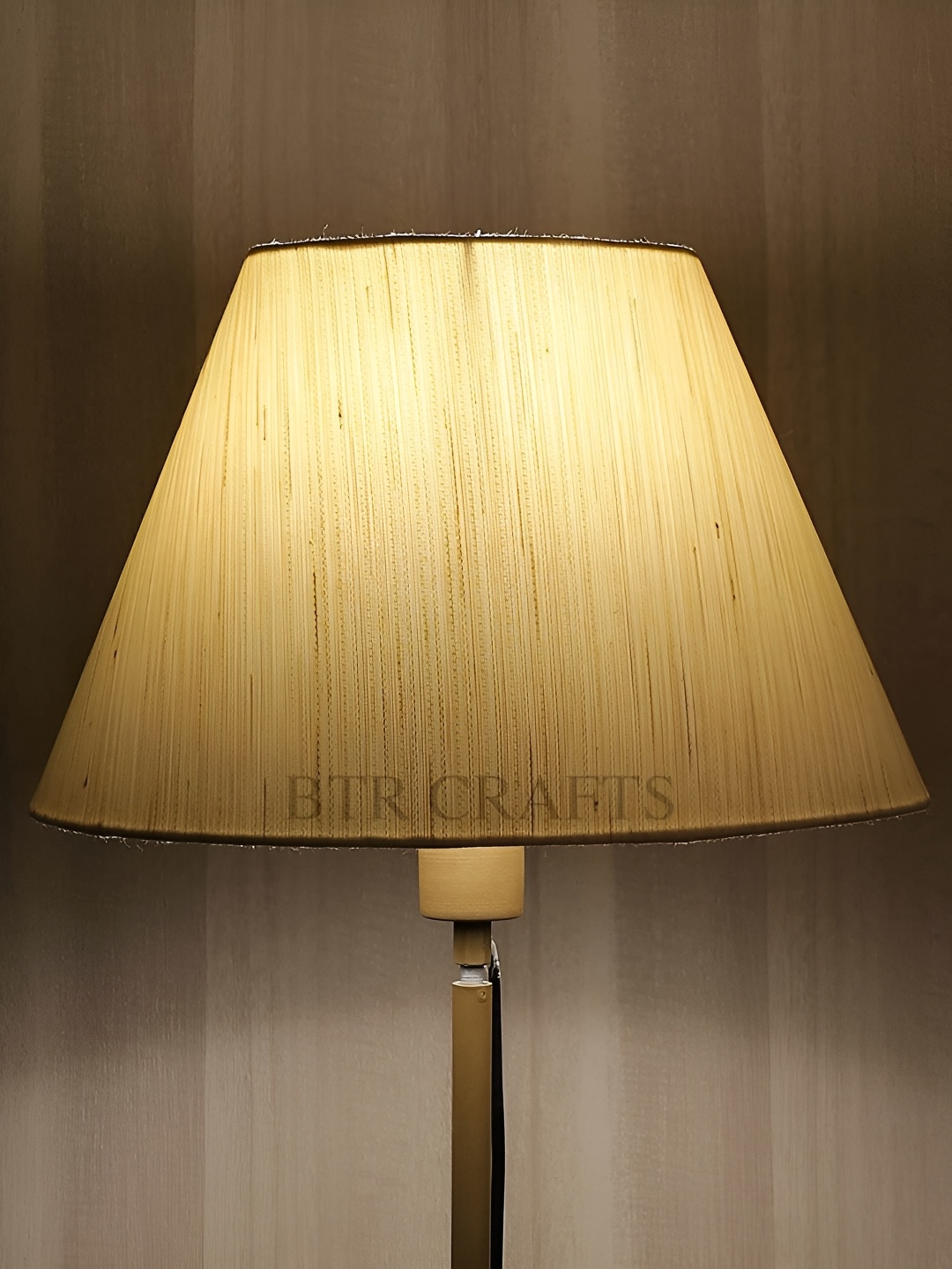 

BTR CRAFTS Cream Textured Conical Floor Lamp