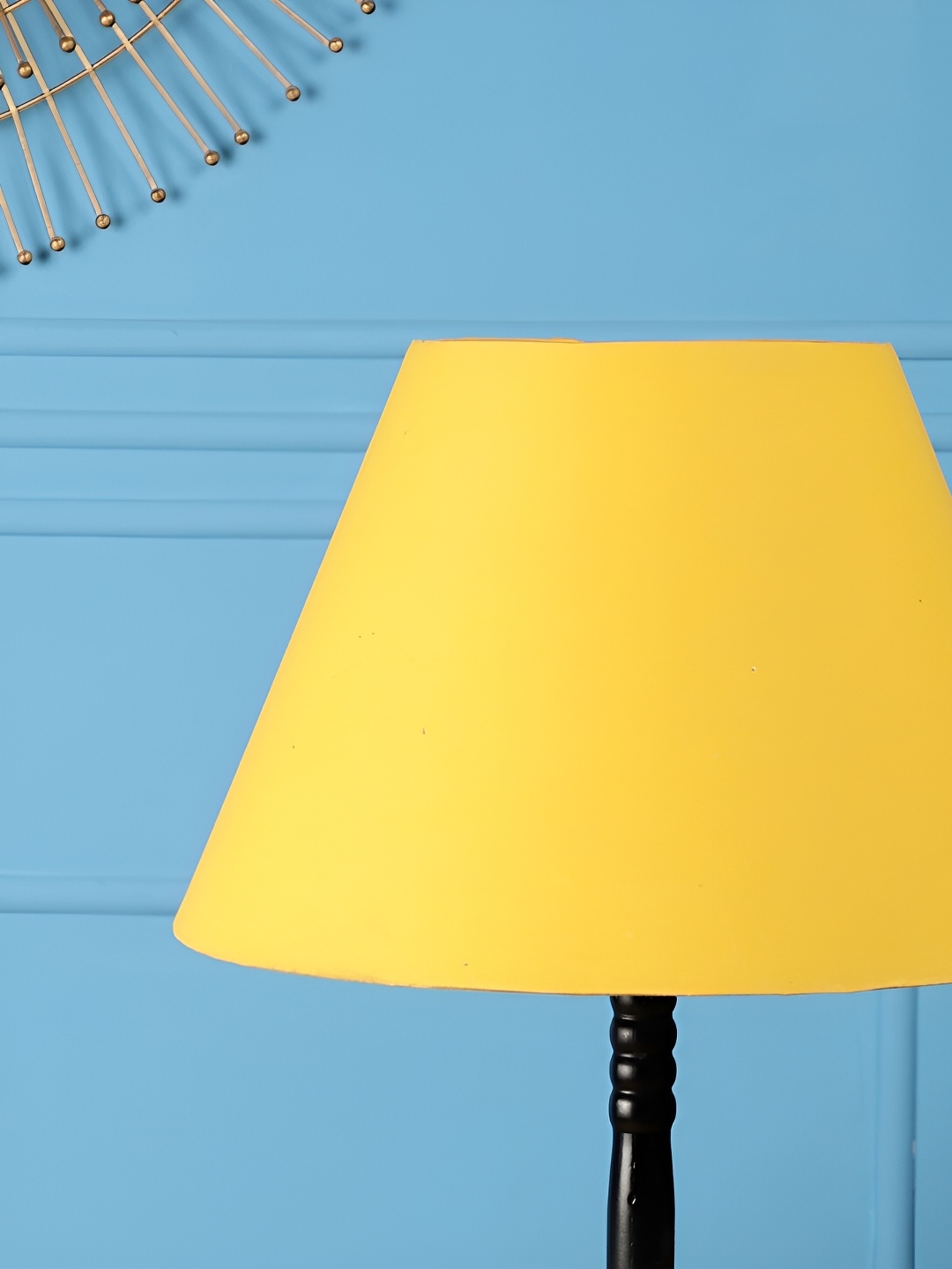 

BTR CRAFTS Yellow Textured Conical Floor Lamp