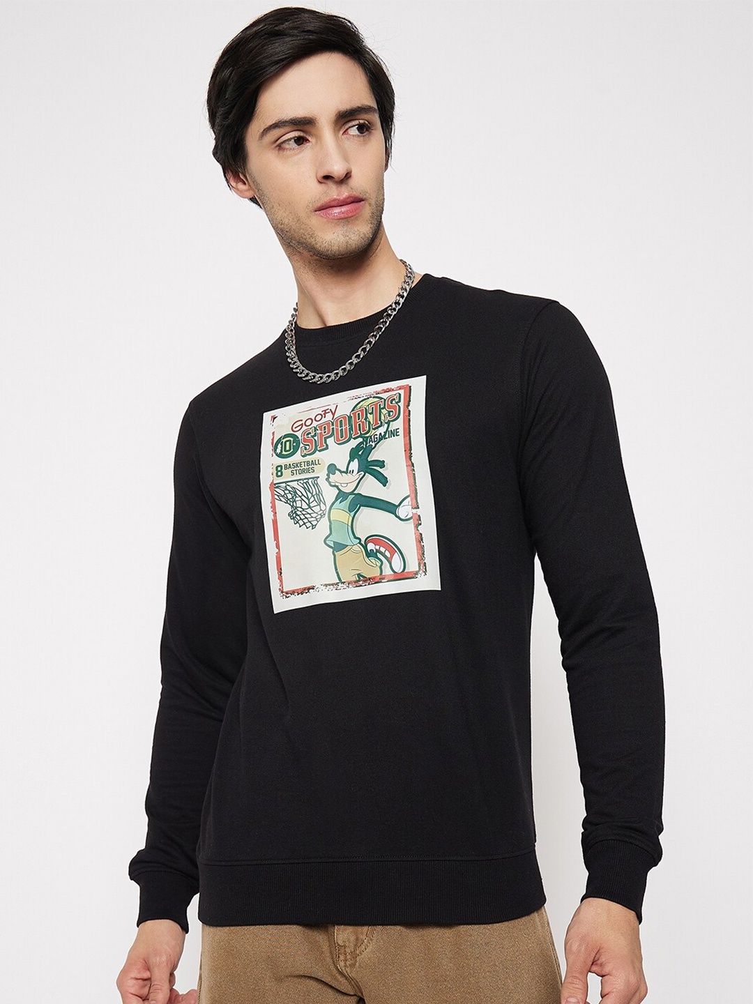 

Kook N Keech Disney Black Goofy Printed Sweatshirt