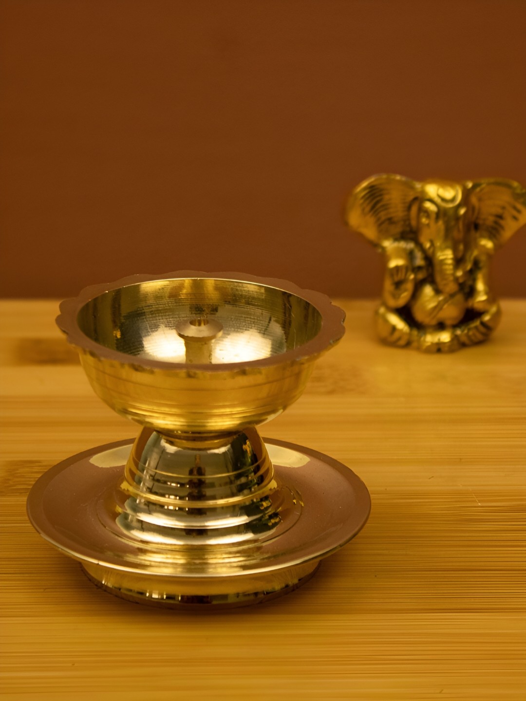 

Spillbox Gold-Toned Brass Udupi Nanda Pooja Essential
