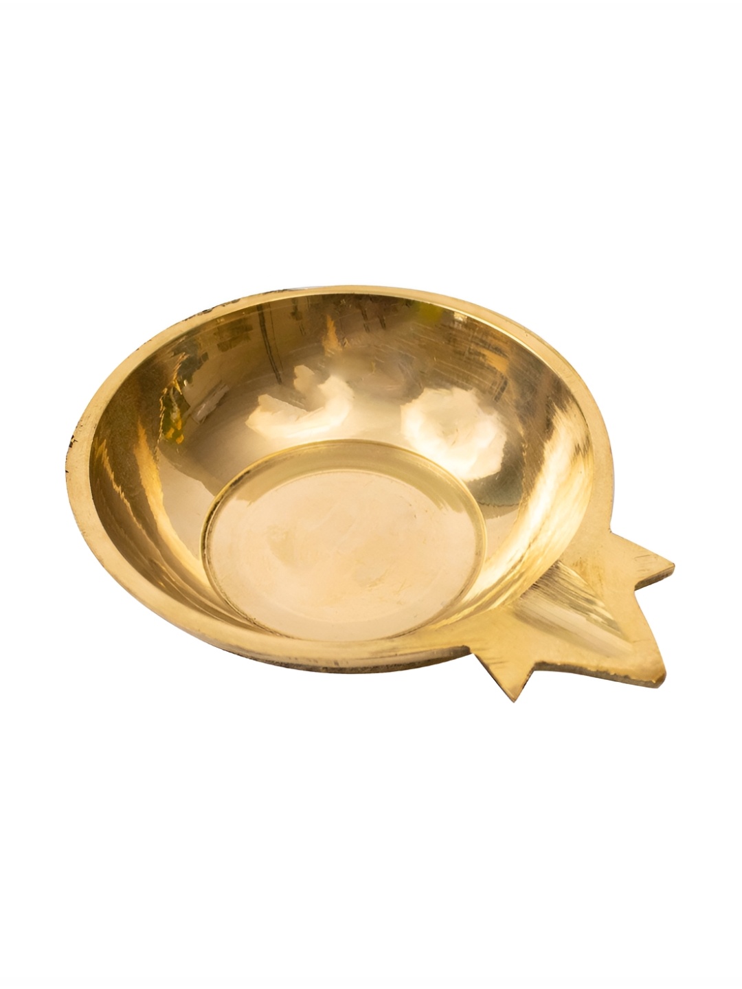 

Spillbox Gold-Toned Brass Agal Vilakku Diya Round Pooja Essential