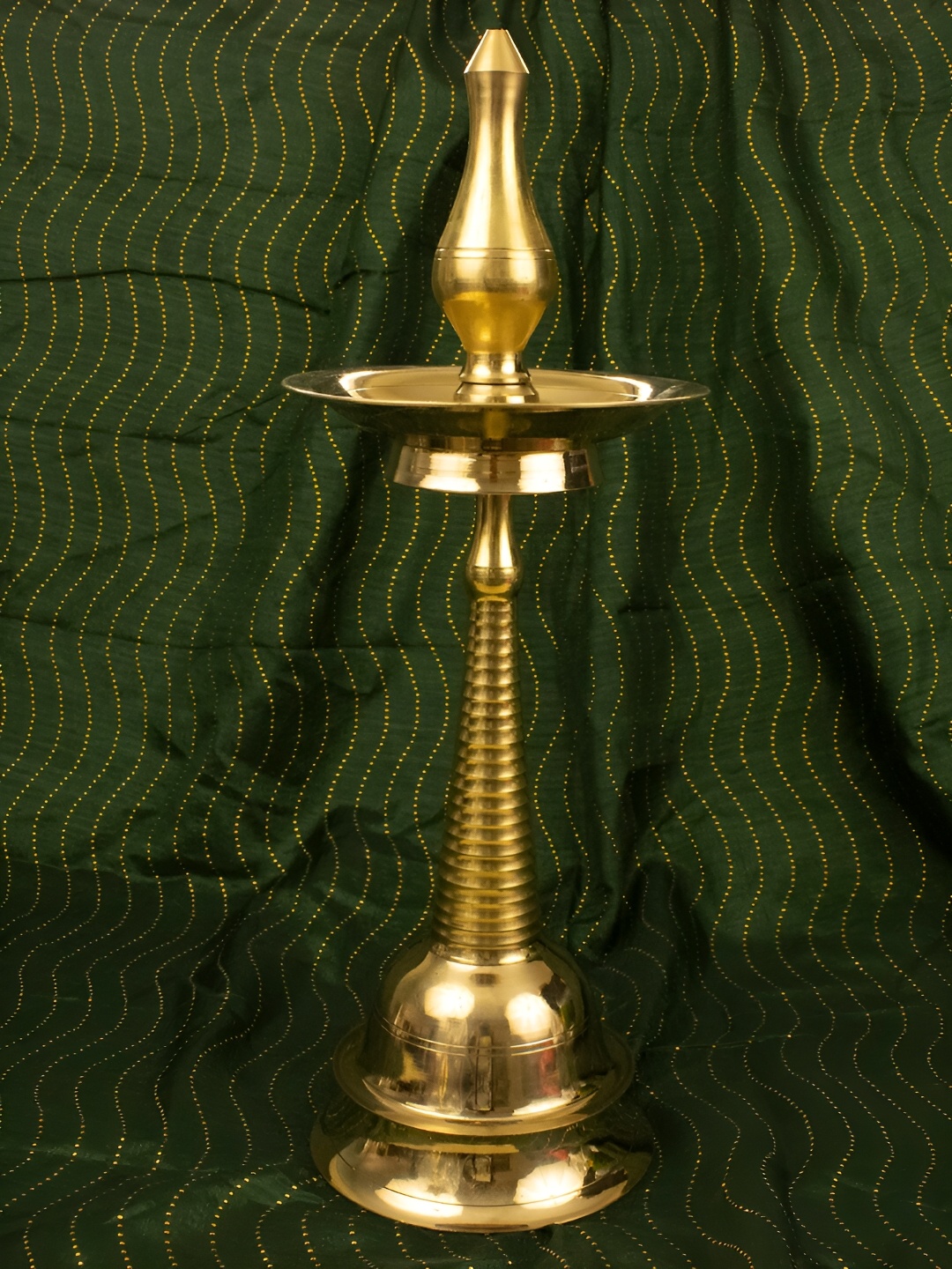 

Spillbox Gold-Toned Brass Kerala Vilaku Diya Pooja Essential
