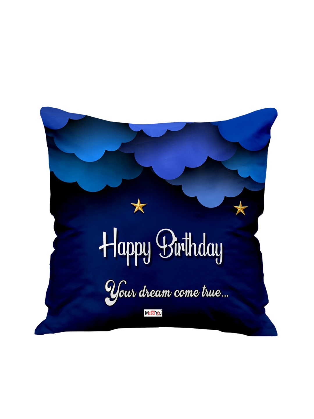 

ME & YOU Blue & White Printed Fibre Filled Cushion