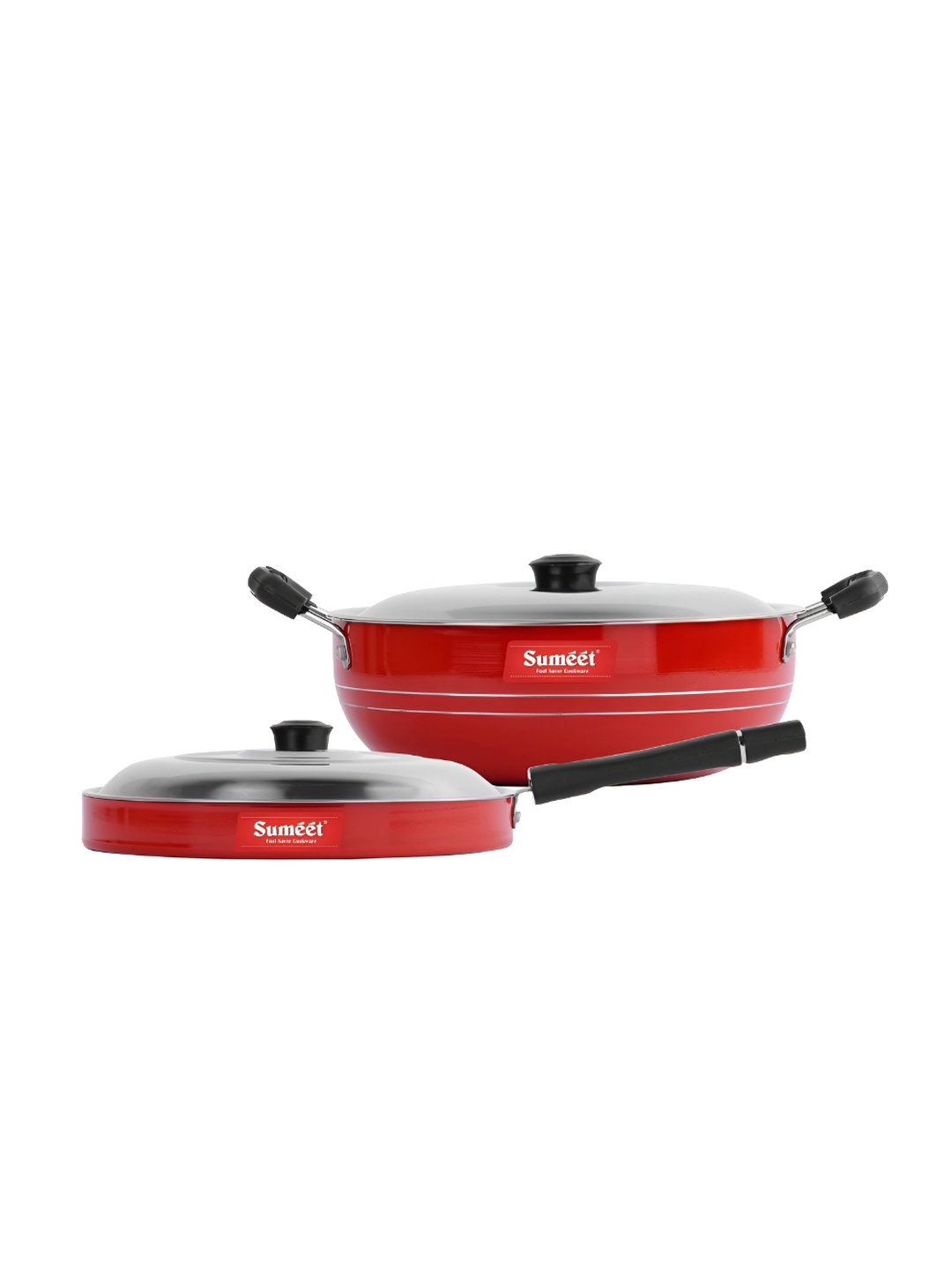 

Sumeet Sangria Red 2 Pieces Aluminium Non Stick Cookware Set