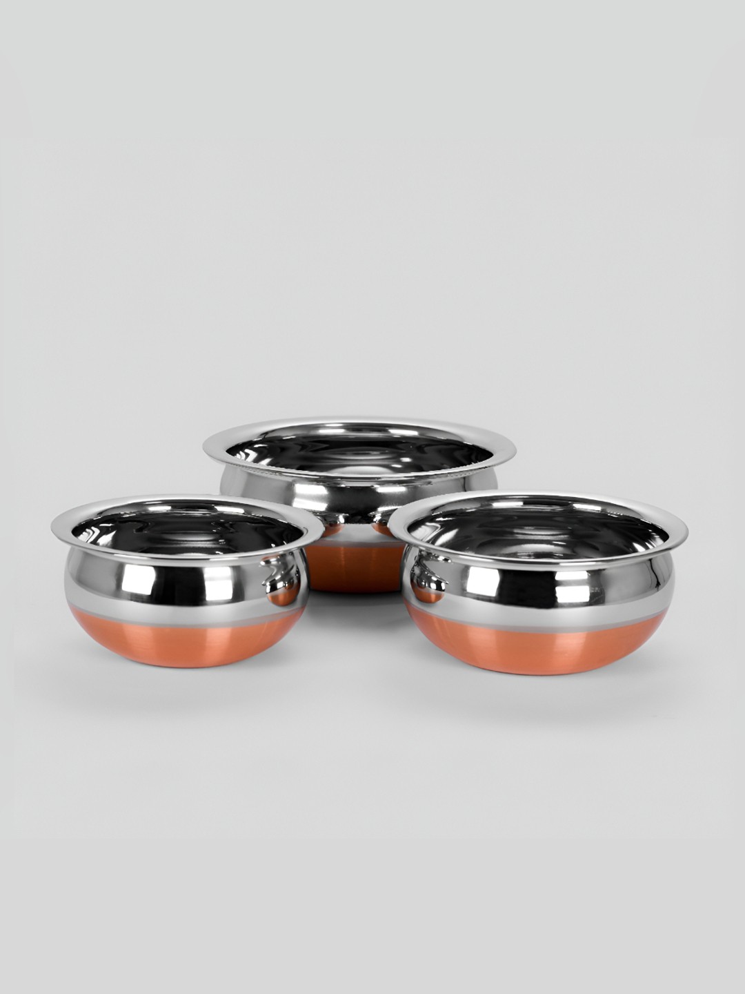 

Sumeet 3 Pieces Stainless Steel Dishwasher Safe Cookware Set, Silver