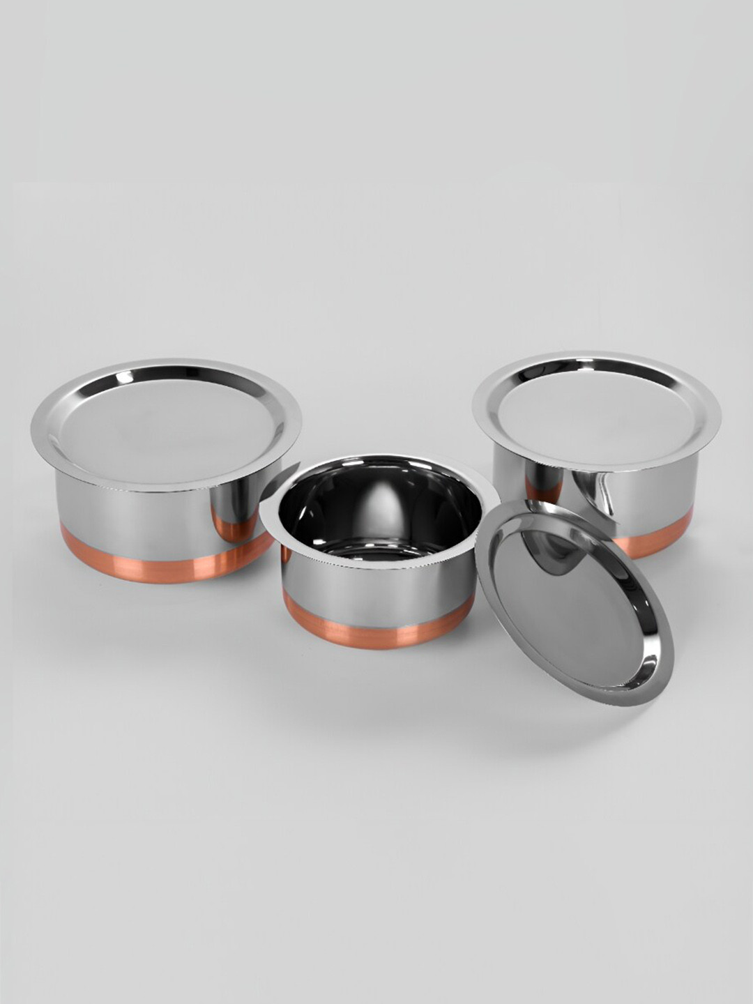 

Sumeet Silver Stainless Steel Dishwasher Safe Cookware Set