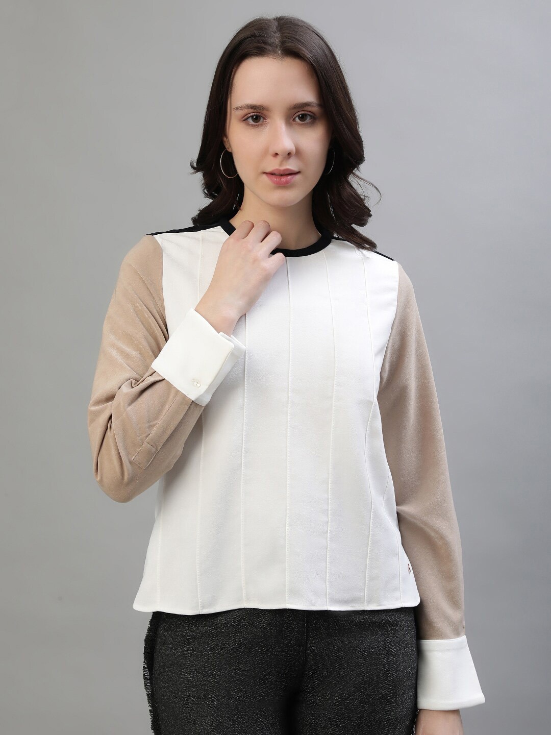 

Iconic Colourblocked Top, White