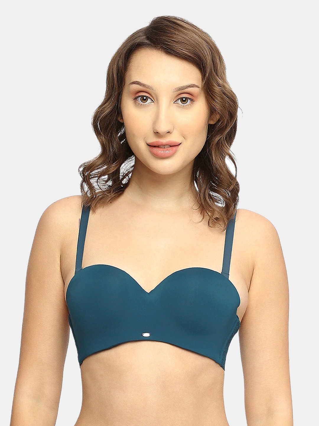 

SOIE Women Medium Coverage Padded Wired Lace Bra FB-551ATLANTIC-ATLANTIC, Blue