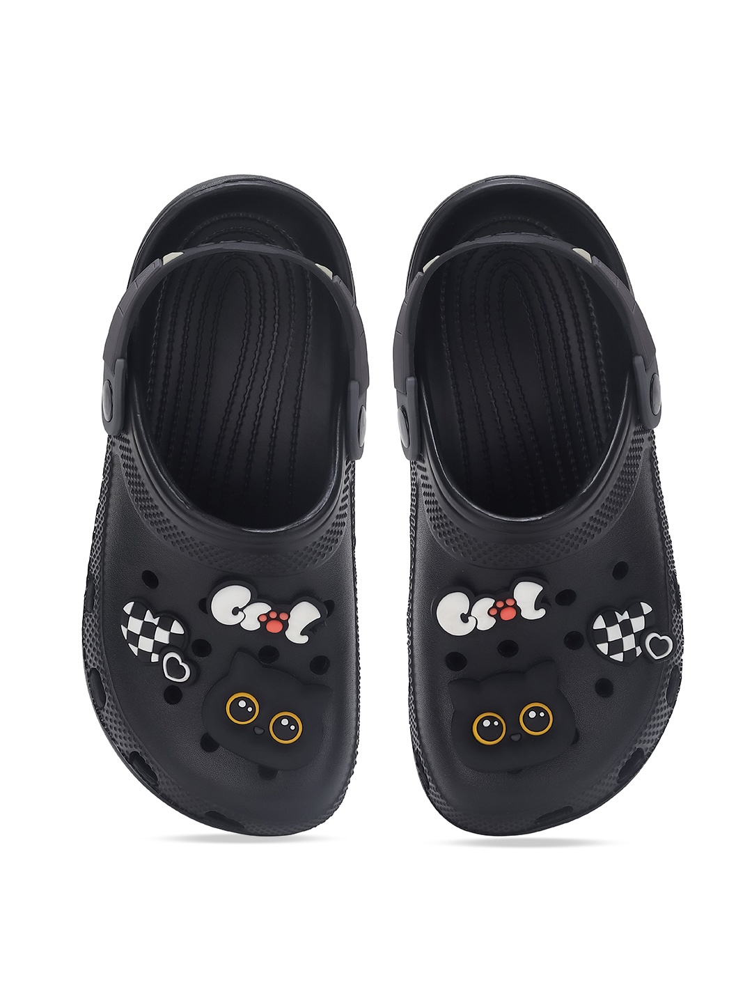 

CASSIEY Women Self Design Rubber Clogs, Black
