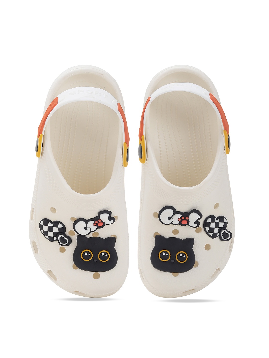

CASSIEY Women Self Design Rubber Clogs, Cream