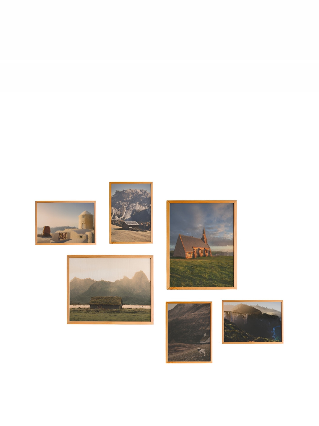 

Cadore Gifts Beige & Brown 6 Pieces Synthetic Wood Painting Wall Arts