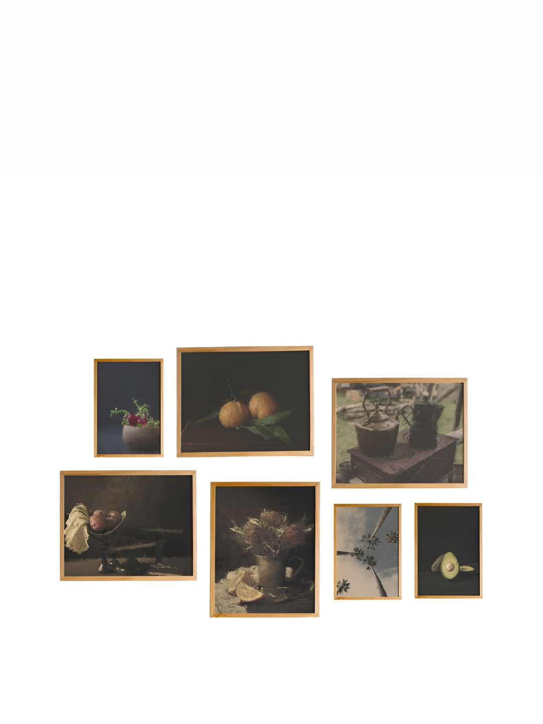 

Cadore Gifts Beige& Green 6Pcs &More Vintage Wall Paintings
