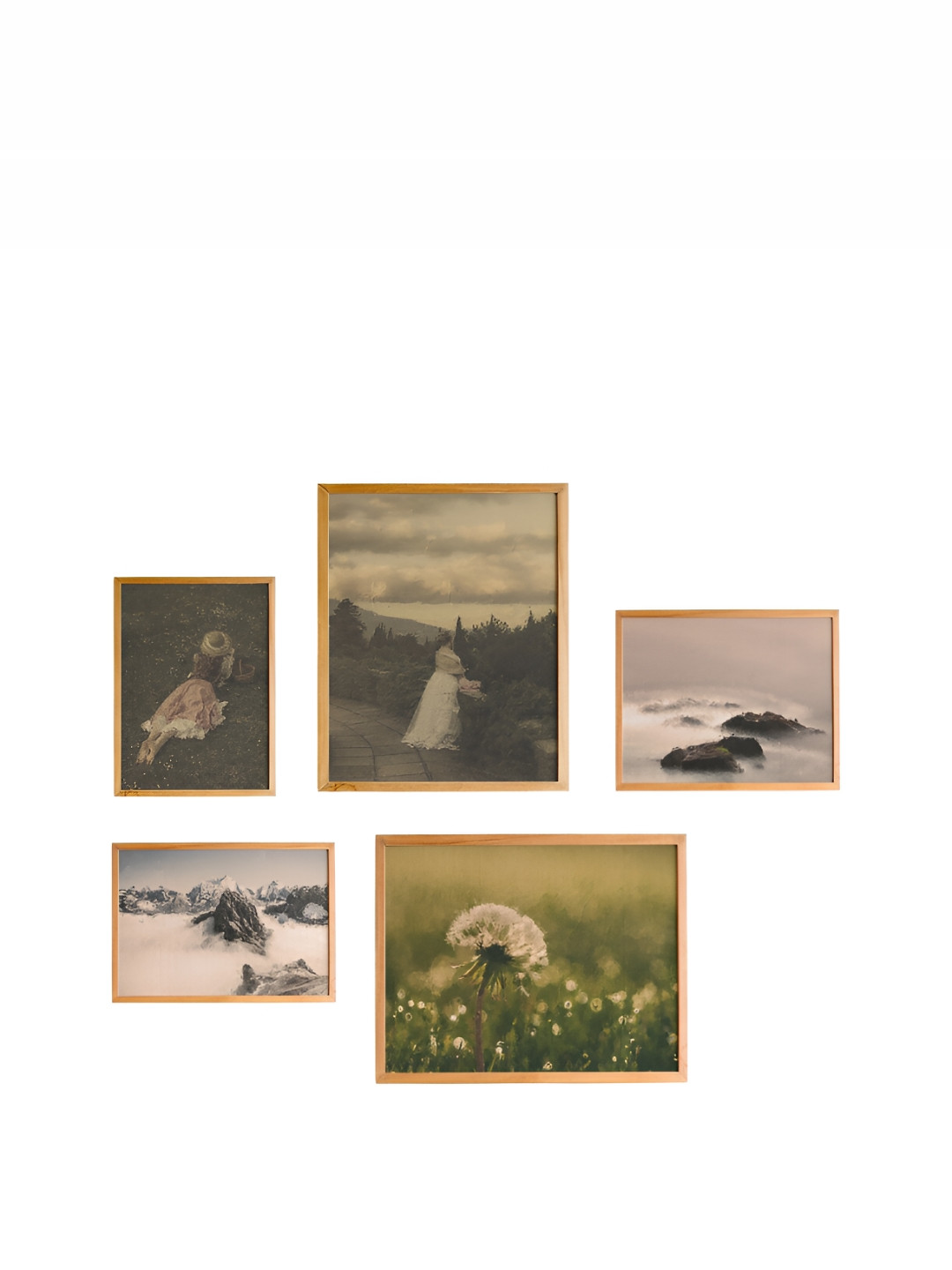 

Cadore Gifts Beige 5 Pcs Synthetic Wooden Wall Paintings