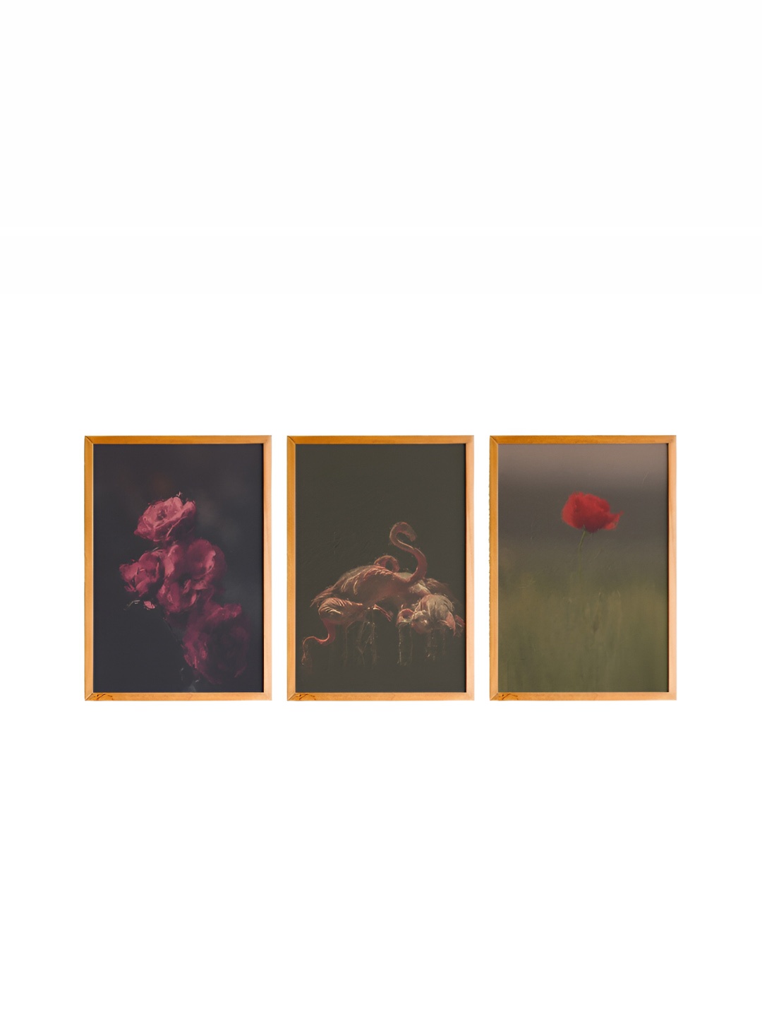 

Cadore Gifts Beige & Pink 3 Pieces Vintages Canvas Painting Wall Art