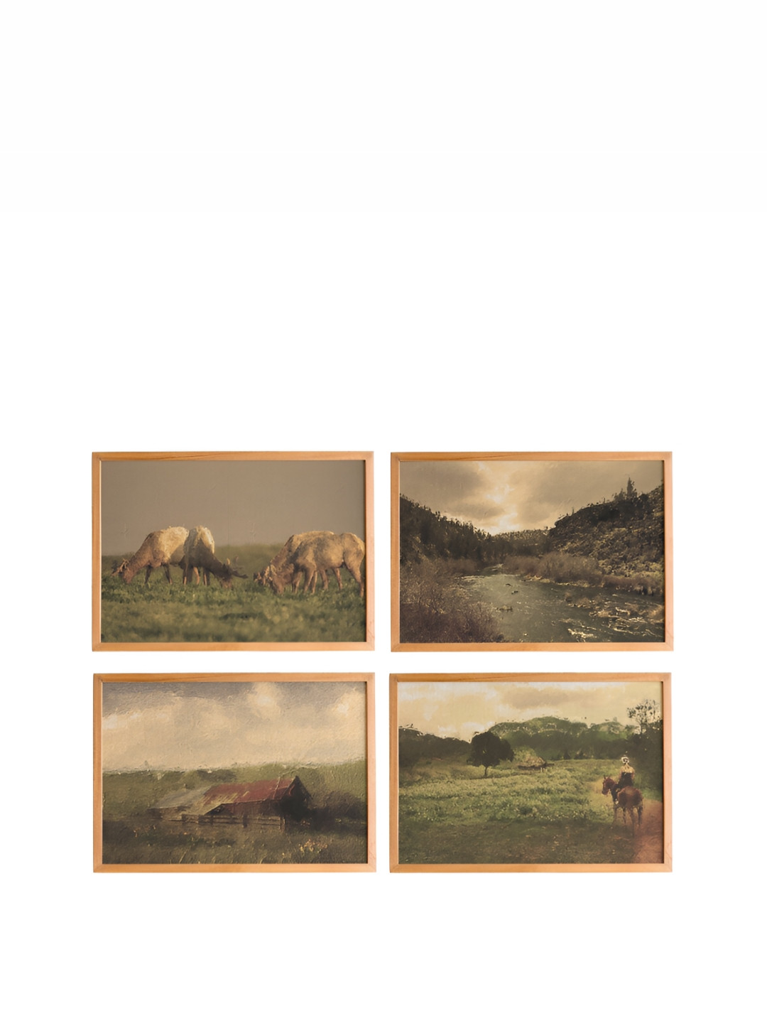 

Cadore Gifts Beige 4 Pieces Photographs Synthetic Wood Wall Art