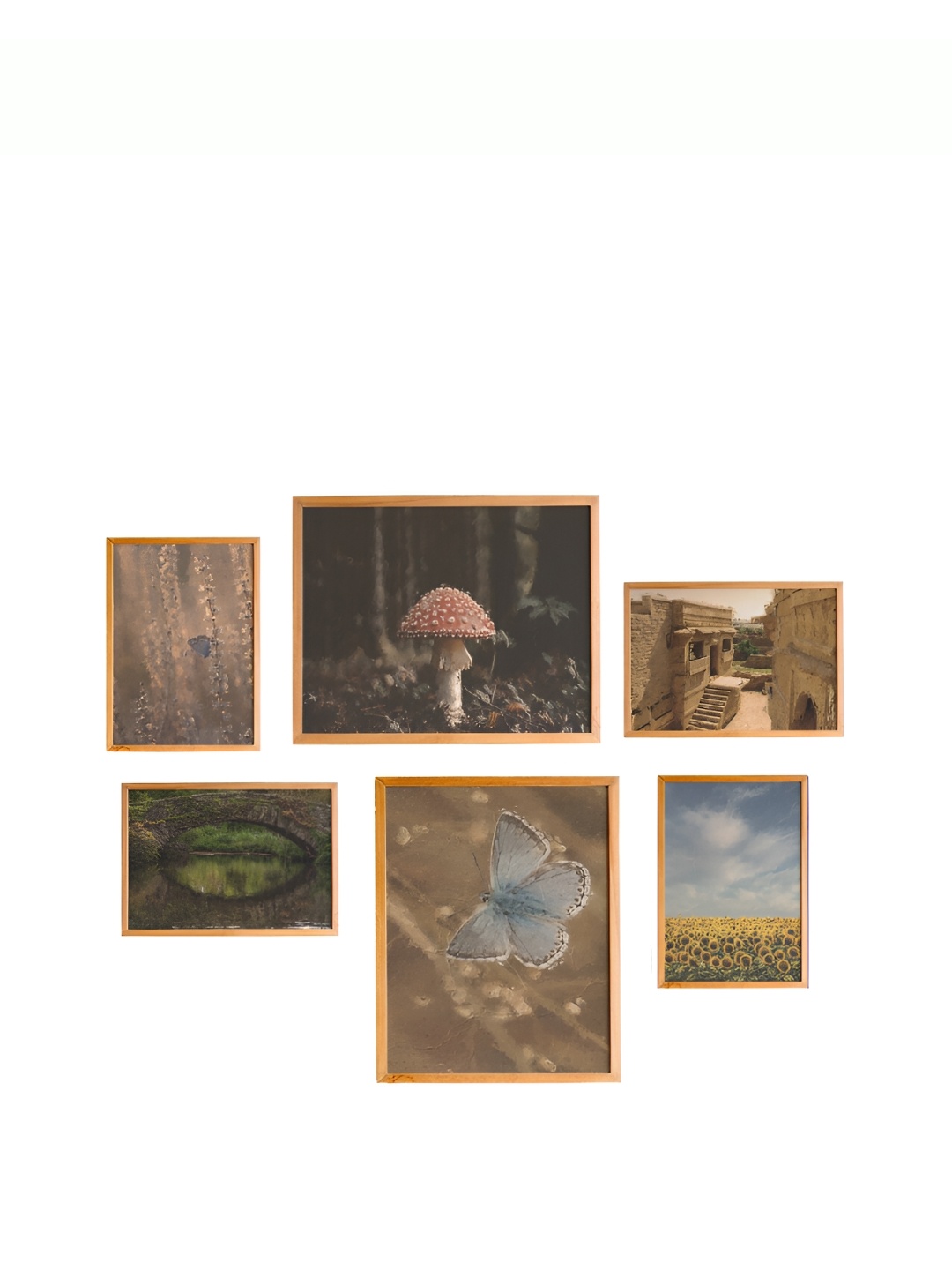 

Cadore Gifts Beige 6 Pieces Synthetic Wood Other Wall Paintings
