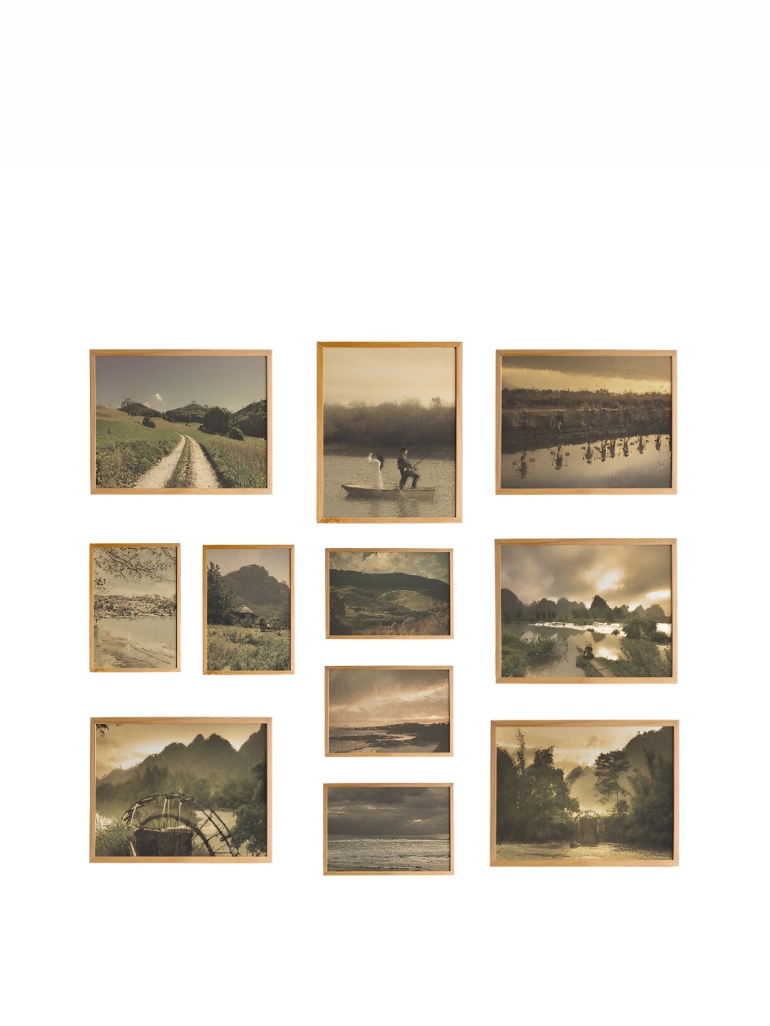 

Cadore Gifts Vintage Beige 6 Pieces Synthetic Wooden Other Wall Paintings