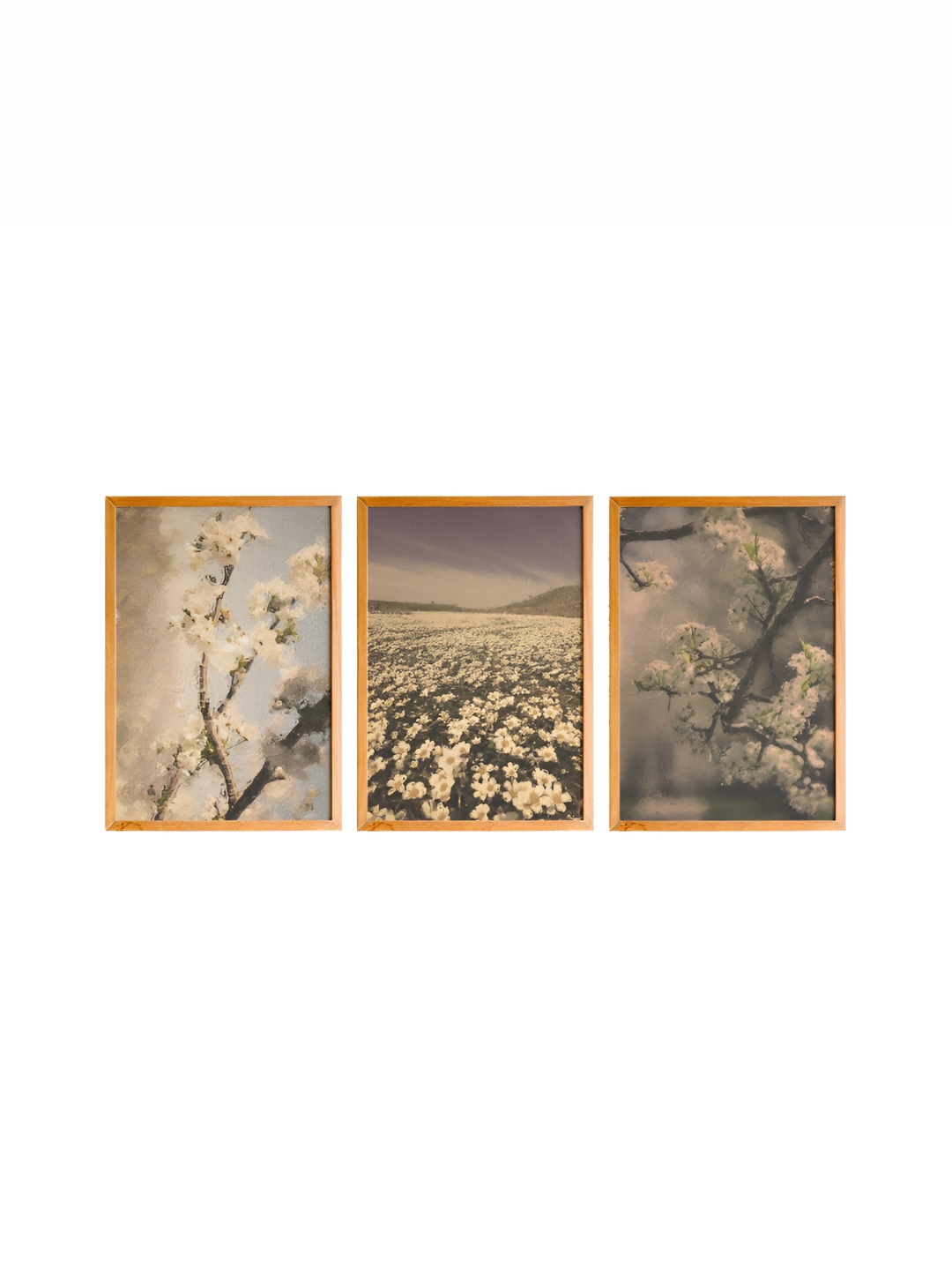 

Cadore Gifts Beige & Brown 3 Piece Synthetic Wooden Paintings Wall Art